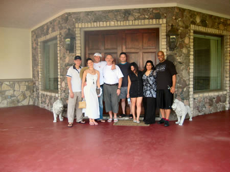 Stephen Pierce and Alicia Pierce with the alpha leaders in front of their house. Thanks to Ilona for taking the photo and to Gary for giving the photo to me.