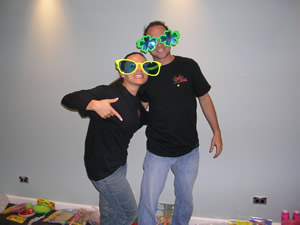 A photo of Joey and Richard with cool glasses at UYMG