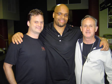 A photo of Stephen Pierce with my dad and me at UYMG Sydney 2008