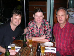 Trudy and dad with me at a restaurant